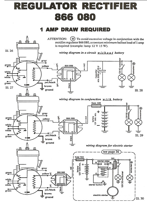 Rotax rectifier 886 080 wiring diagram.