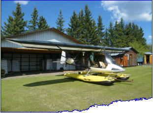 Spectrum Beaver RX550 ultralight aircraft on Full Lotus Floats